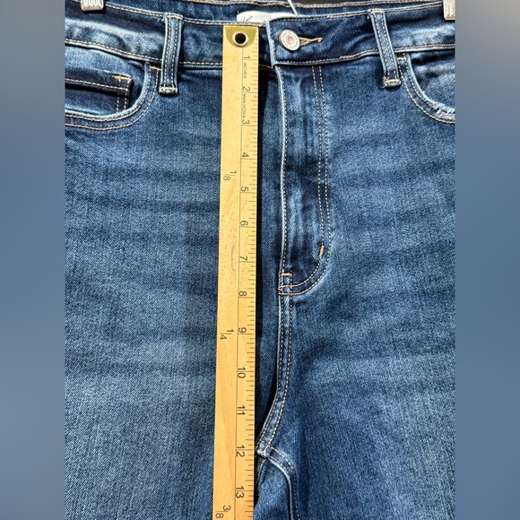 Kancan Jeans Women’s Size 31 High Rise Slim Barrel Leg Jeans Medium Wash Boho - Picture 4 of 10
